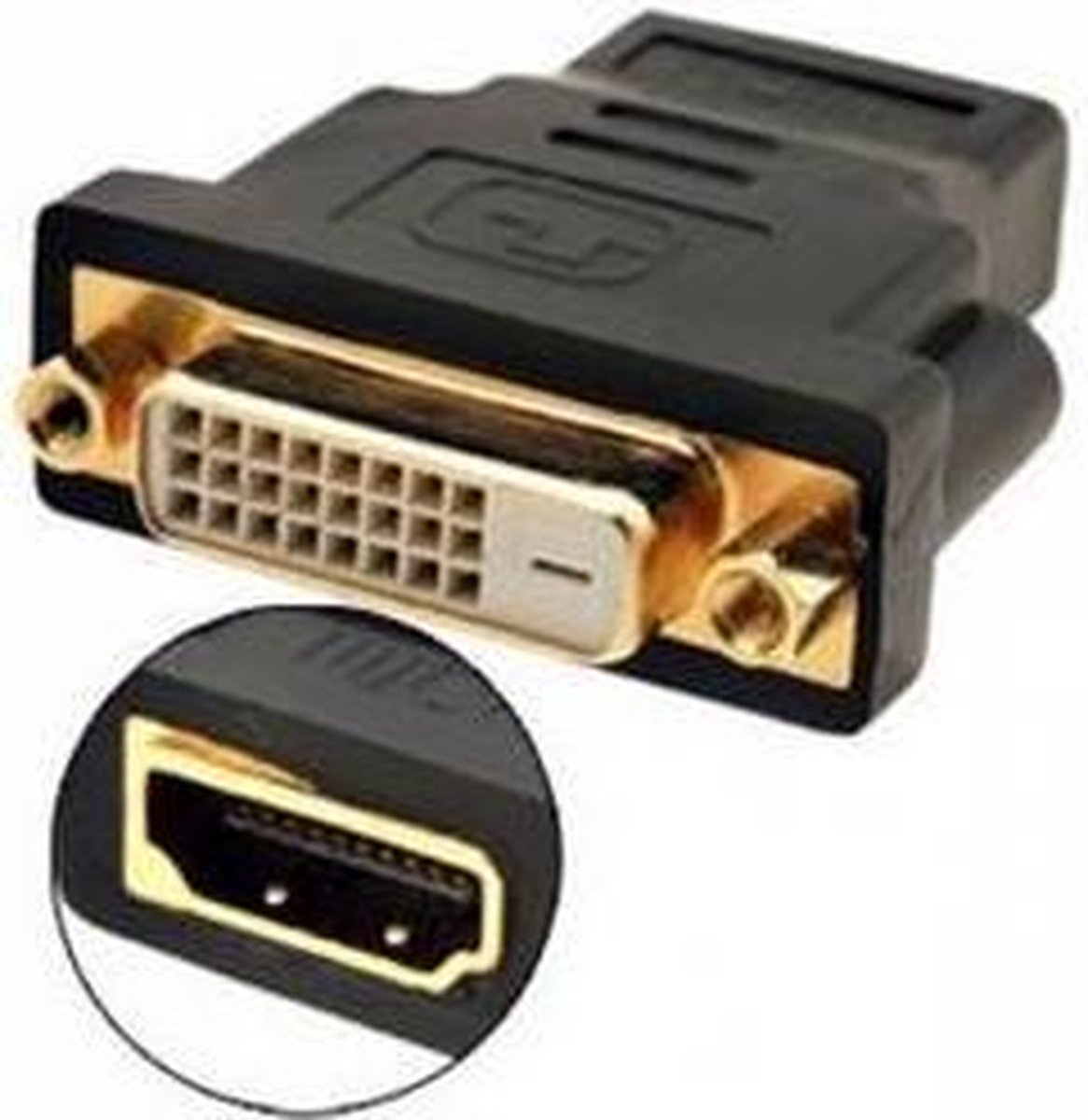 Techly DVI-D - HDMI F/F Zwart