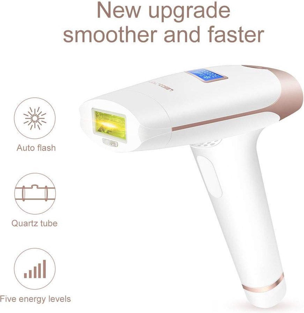 LESCOLTON - IPL Hair Removal - laser ontharingsapparaat met acne lamp - Professional Painless Hair Removal System (T009i)