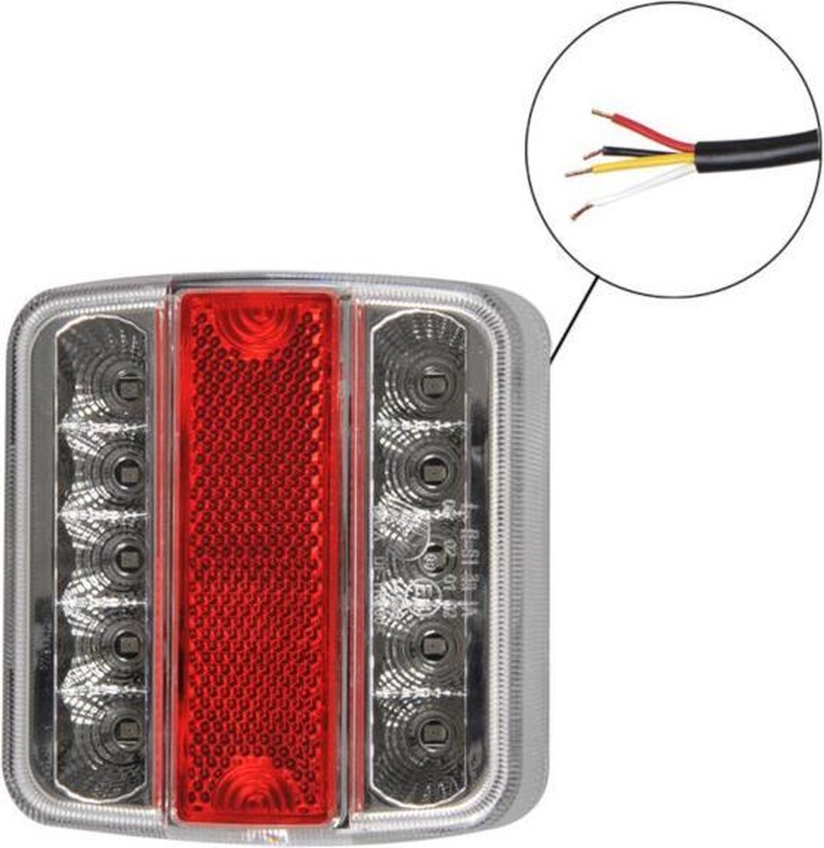 Q-Parts Achterlicht 14 LED 4 functies 98x105mm 14LED Links / Rechts in blister