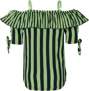 Quapi meisjes t-shirt Faylena Dark Blue Stripe