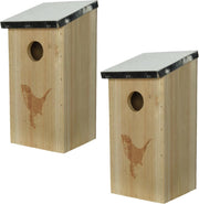 3x stuks vogelhuisjes/nestkastjes van vurenhout 12 x 13