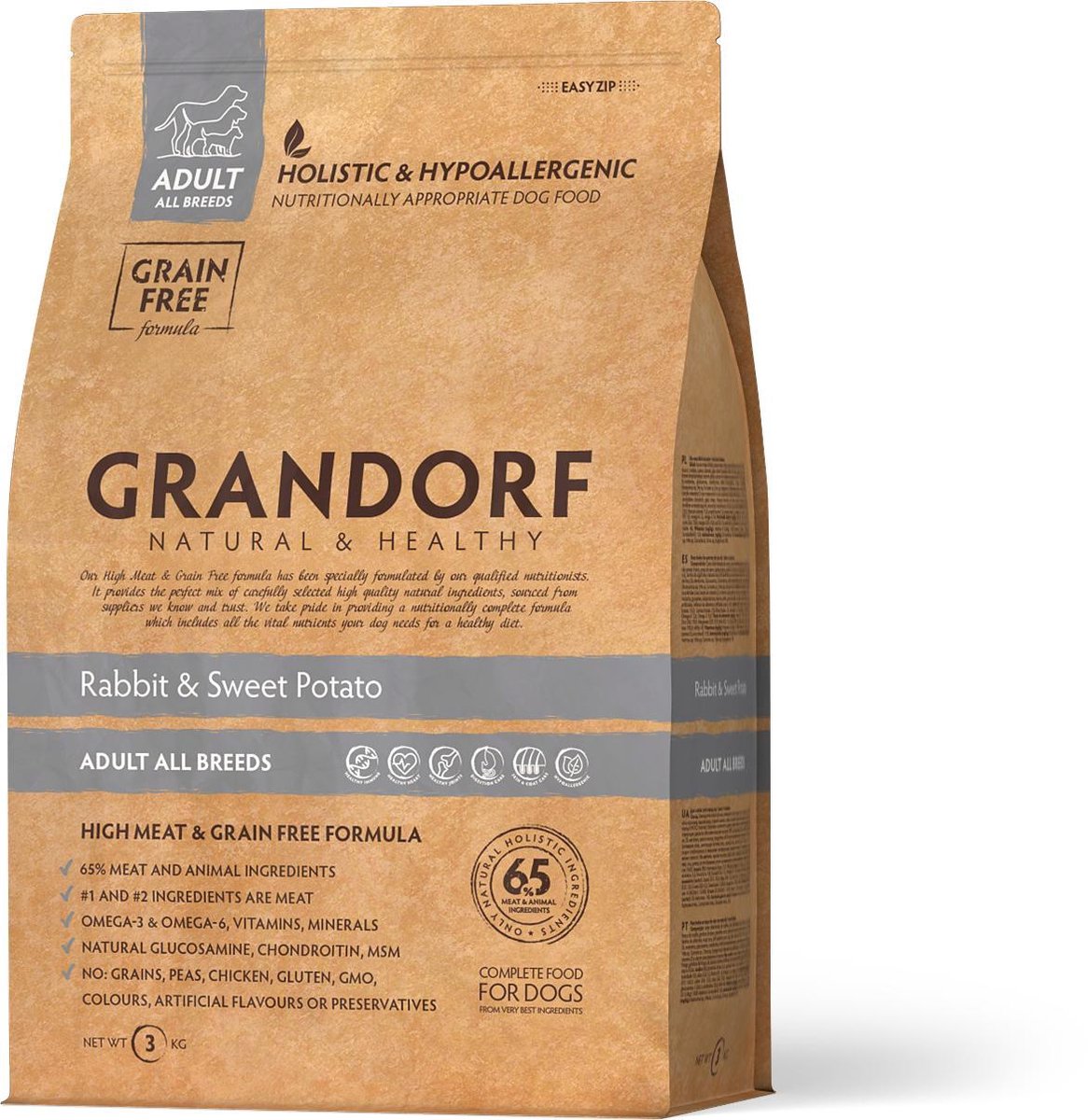 Grandorf rabbit & sweet potato adult all breeds 3kg