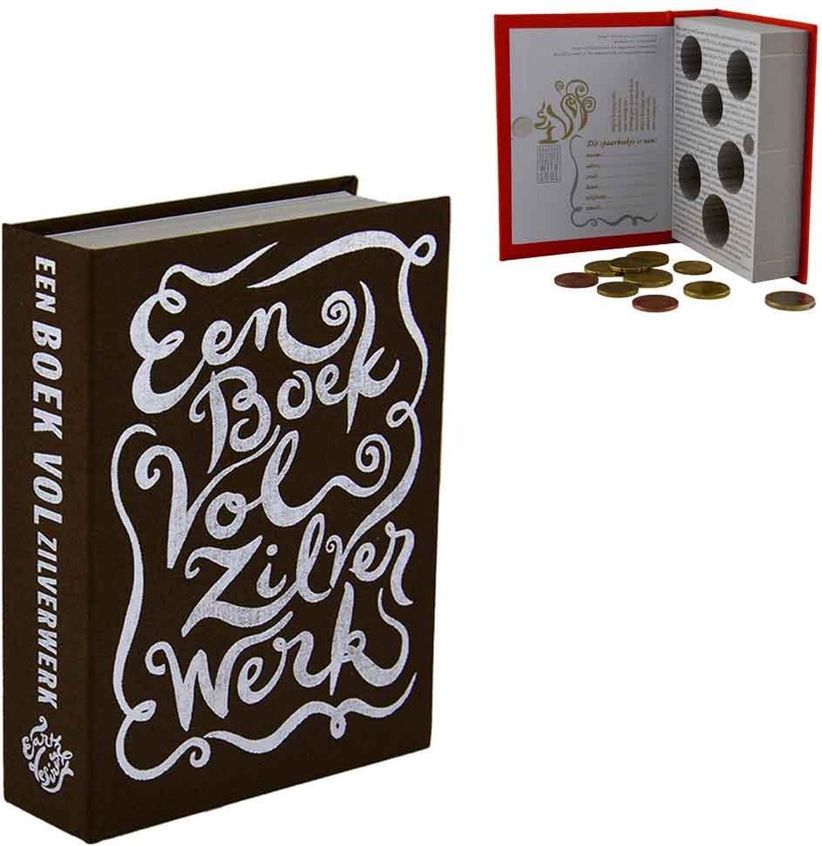 spaarboekje 'Een boek vol zilverwerk'  | donkerbruin