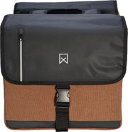 Willex Dubbele Fietstas Business - Bruin/Zwart - 46L