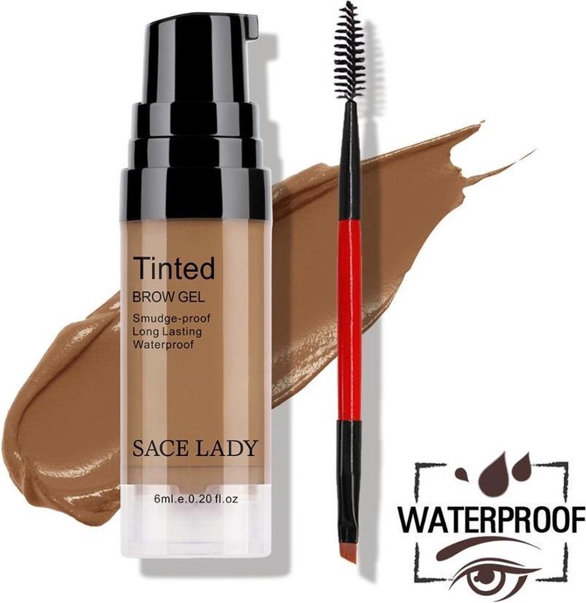 Henna Waterdichte Wenkbrauw Gel Make-Up Eye Brow Wax Blijvende 48 Uur