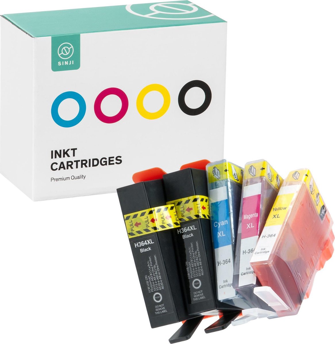 Sinji Inktcartridge voor HP 364 - Multiverpakking - Hoge capaciteit