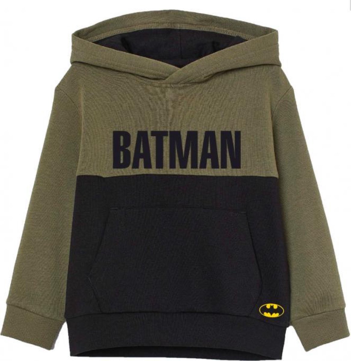 Batman sweater - hoodie - zwart - groen - Maat 104 / 4 jaar