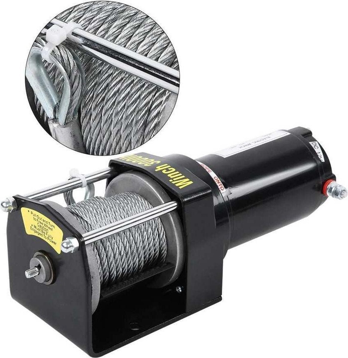 Dexters® Elektrische lier 12V 1400 KG met draadloze afstandsbediening