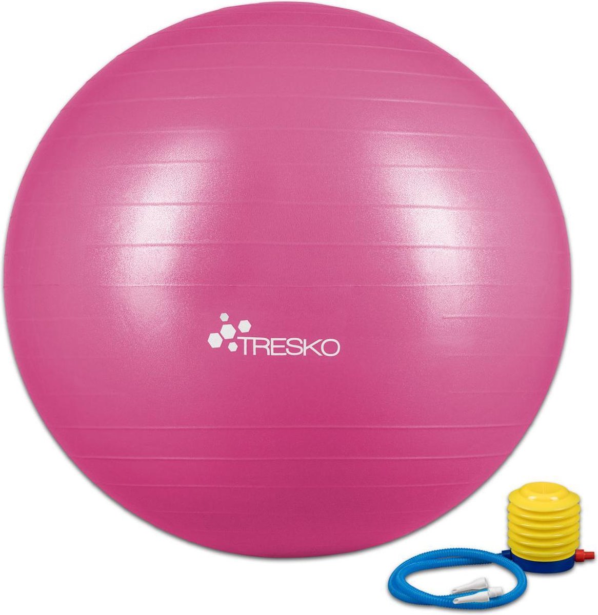 Fitnessbal met pomp - diameter 55 cm - Roze