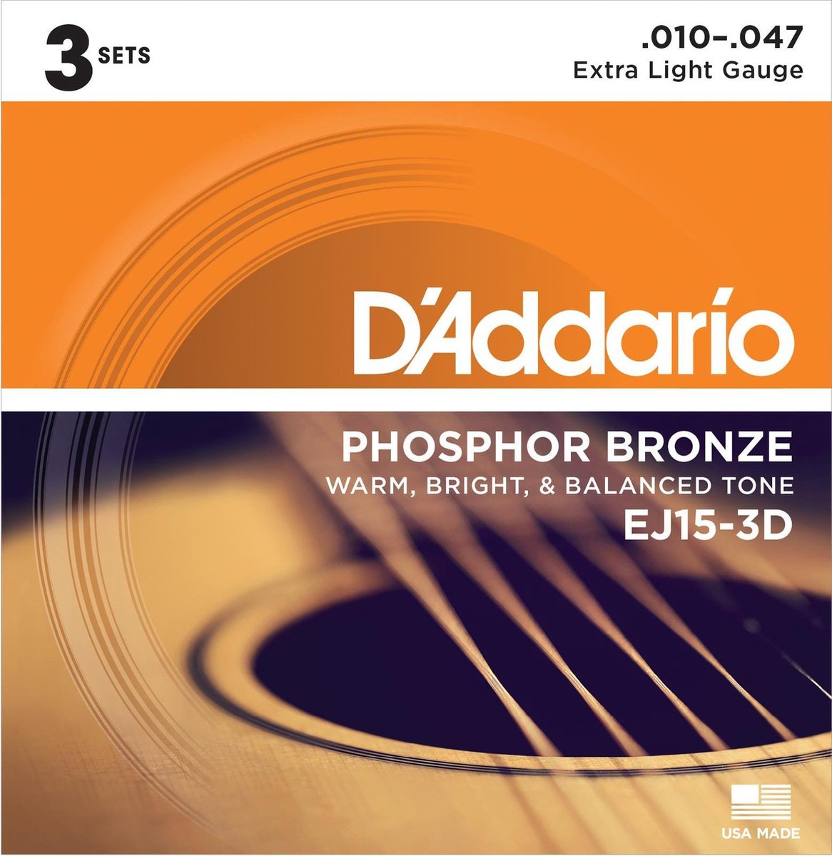 A-Git.snaren EJ15-3D 10-47 Phosphor Bronze 3er Set