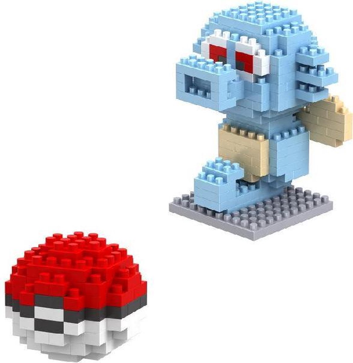 Bouw je eigen Horsea pokemon figuur speelgoed + inclusief pokeball GO - figuren