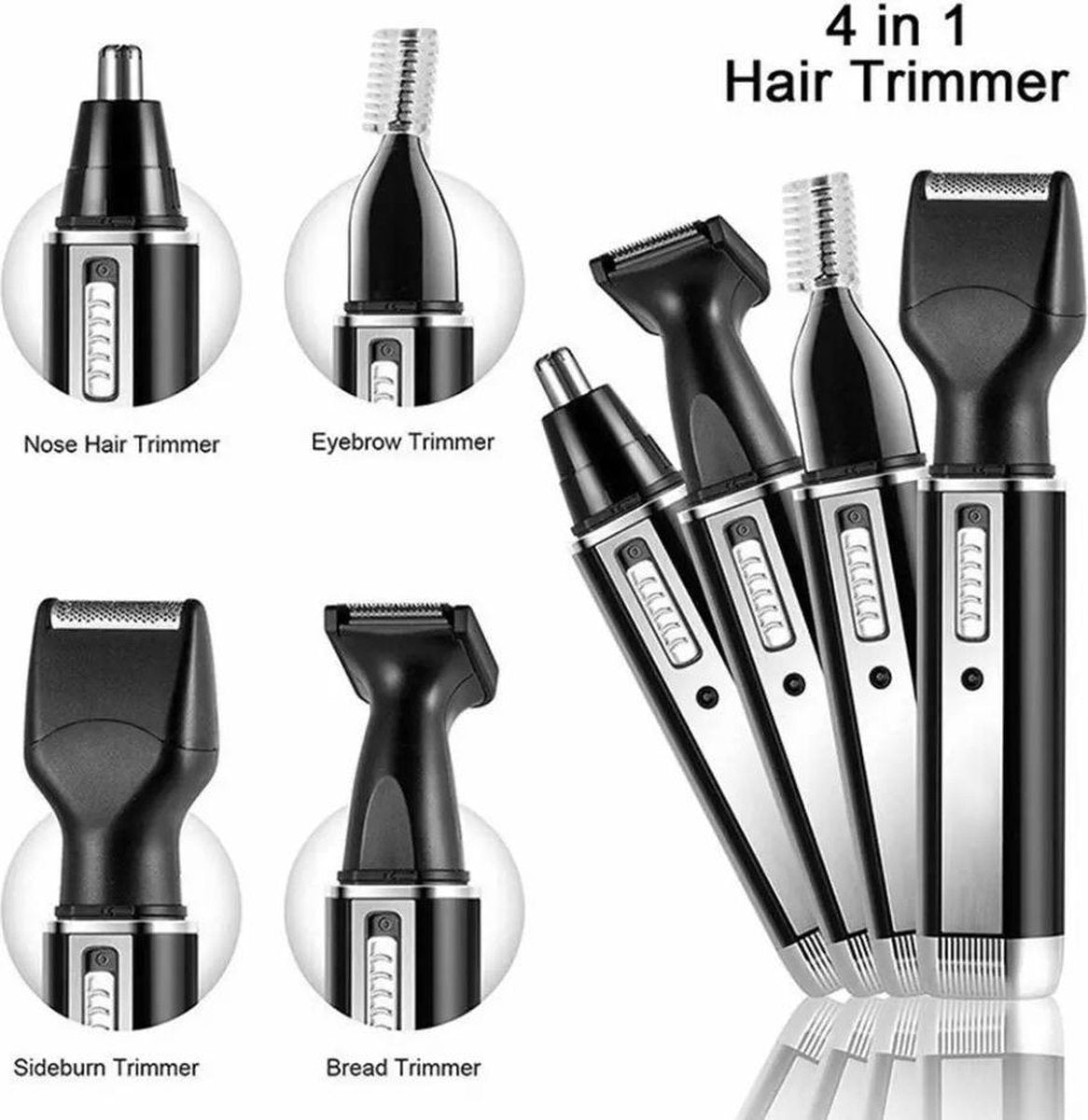 Neustrimmer - Oortrimmer Oplaadbaar - 4 in 1 oplaadbare Multifunctionele Neus -Neushaartrimmers -Baardtrimmers - Wenkbrauw trimmer -  en oor trimmen -Trimmersets - Scheren - grooming kit