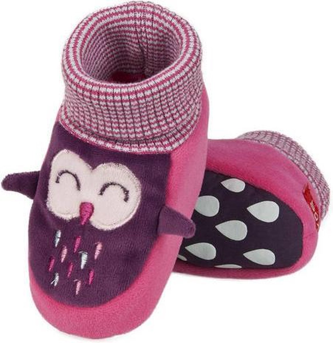 Soxo Slof Uiltje Roze/Paars Maat 16-18