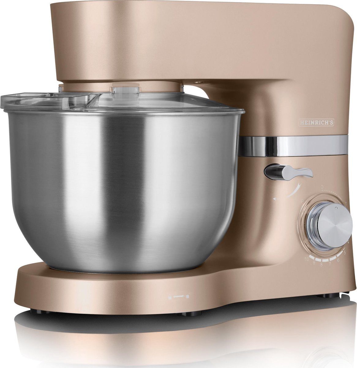Heinrich´s HKM 6278 - keukenmachine - 1300 Watt - XL - goudkleurig zijdeglans.