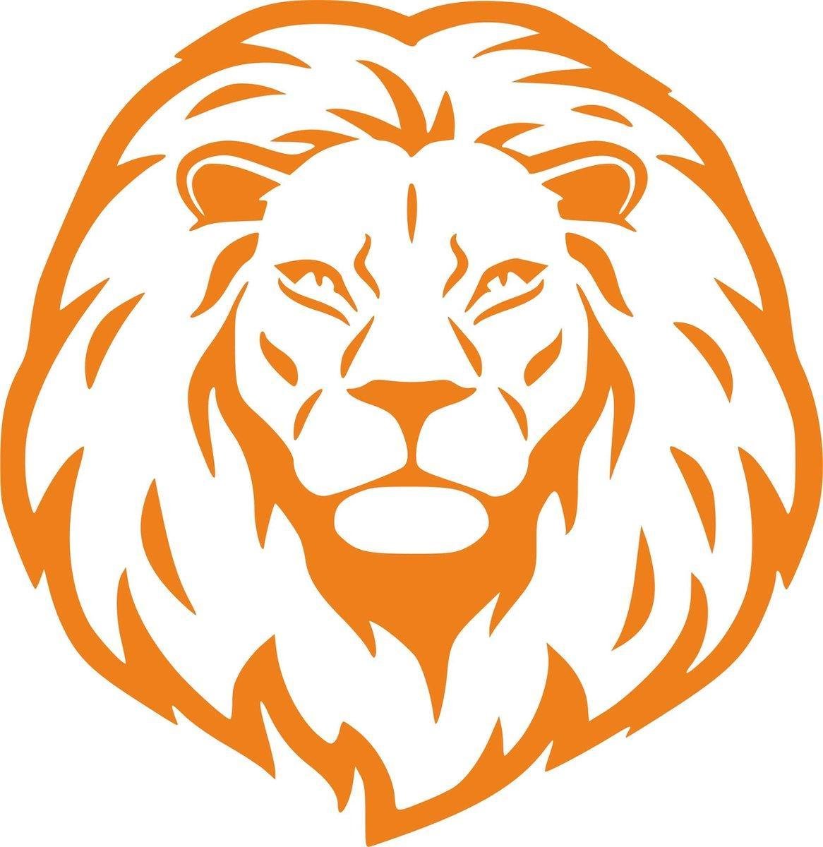 Raamsticker LEEUW EK voetbal EXTRA GROOT herbruikbaar en transparant - Versiering oranje - Hup Holland Hup - Nederlands elftal - EK voetbal - Raamdecoratie voetbal - rood wit blauw - voetbalsupporter - raamsticker Nederlands elftal - oranje zomer