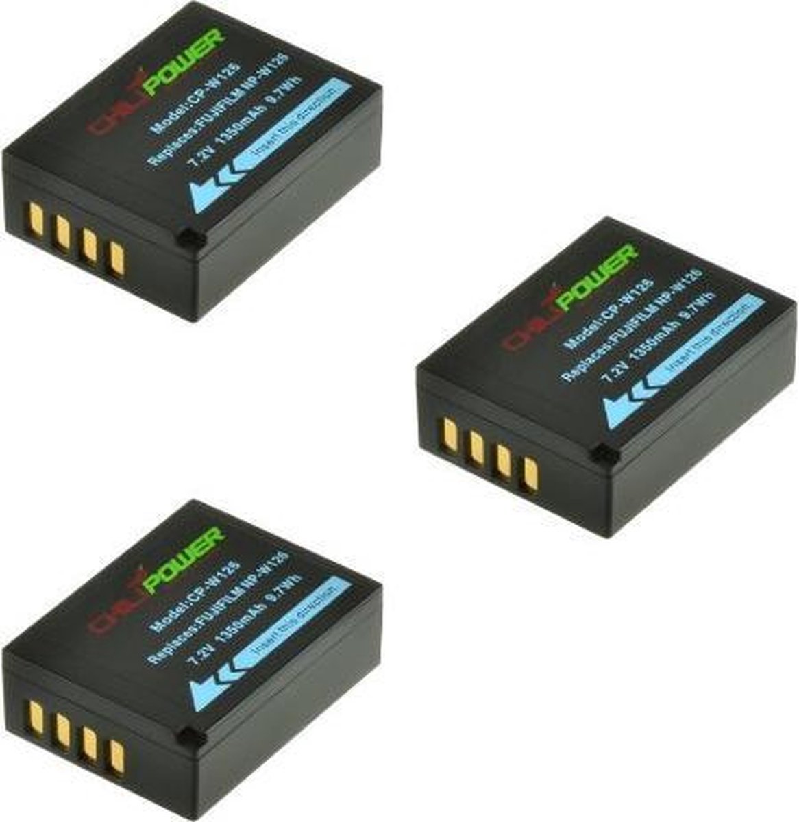 ChiliPower Camera Batterij 3-pack Fuji NP-W126