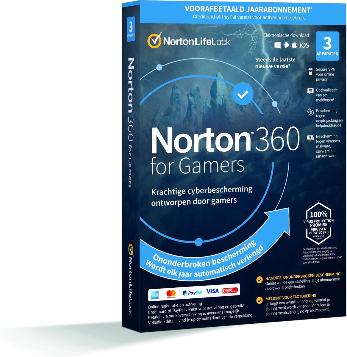 Norton 360 for Gamers 50GB - 1 Gebruiker/3 Devices - 12 Maanden