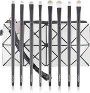 CAIRSKIN Premium Fuse Eyeshadow Brushes - Set of 8 Blending and Defining Brushes for Eyeshadows and Eyeliner Application + Beauty Bag