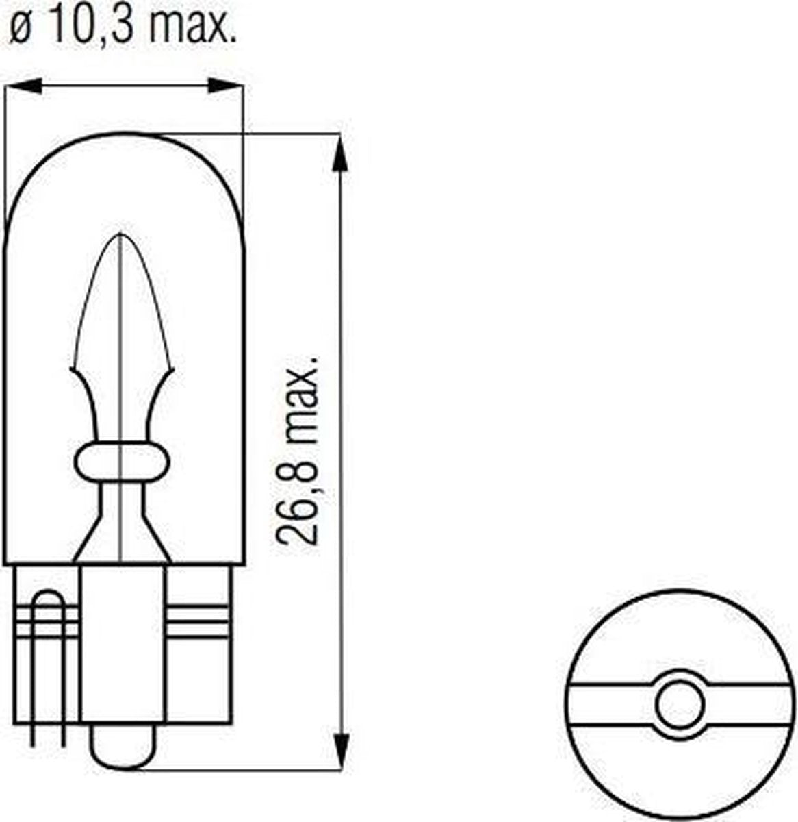 Lamp 12V-5W WEDGE T10