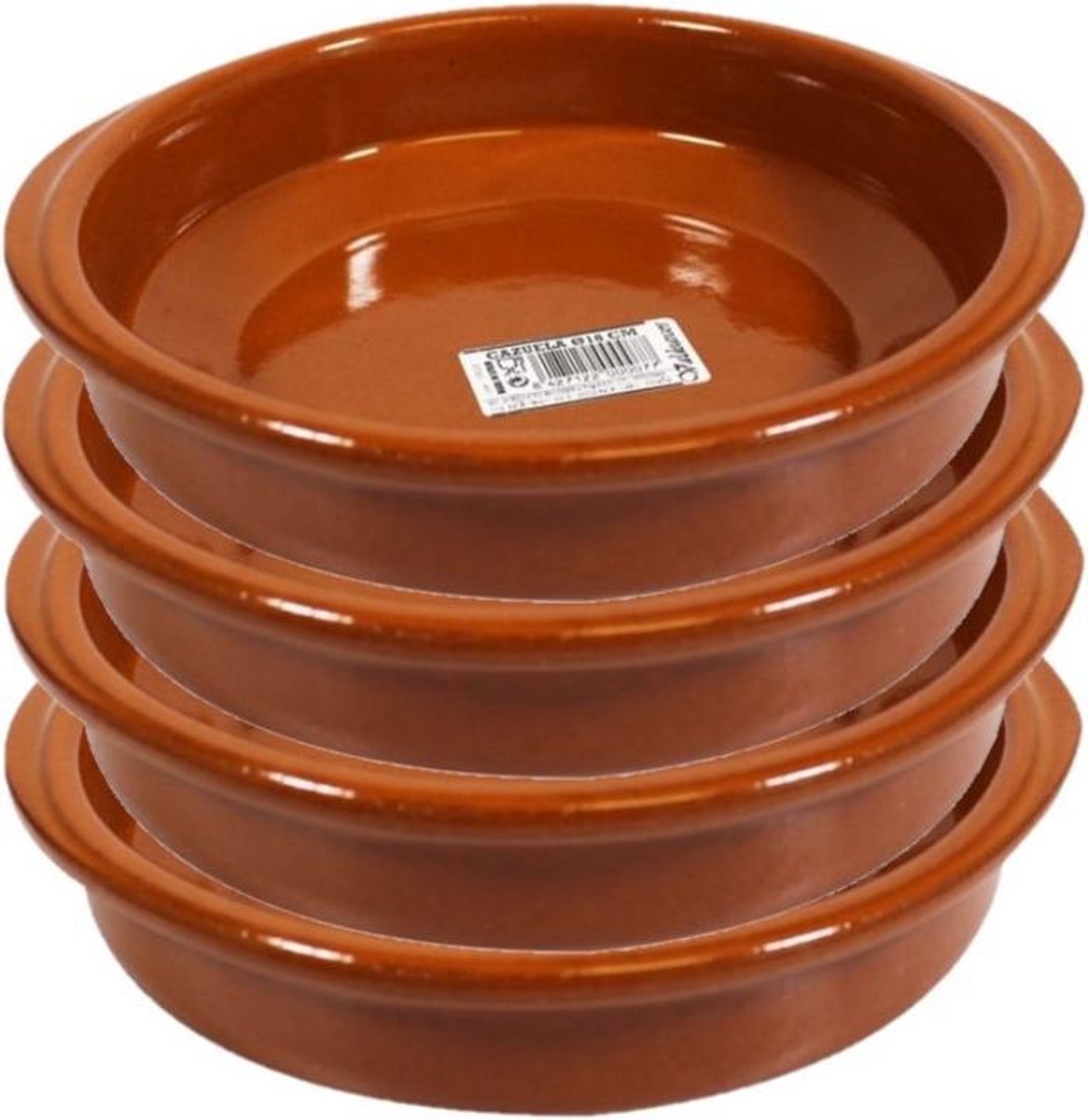 Set van 10x stuks tapas bakjes/schaaltjes Alicante met handvatten 18 cm - Tapas serveerschalen/borden/ovenschalen