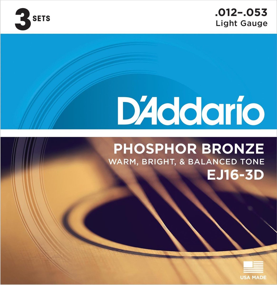 A-Git.snaren EJ16-3D 12-53 Phosphor Bronze 3er Set