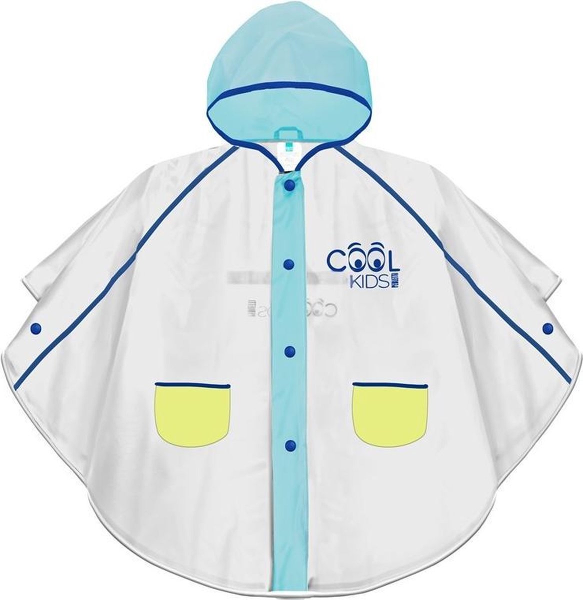 Perletti Regenponcho Cool Kids 98-104 Junior Transparant/blauw