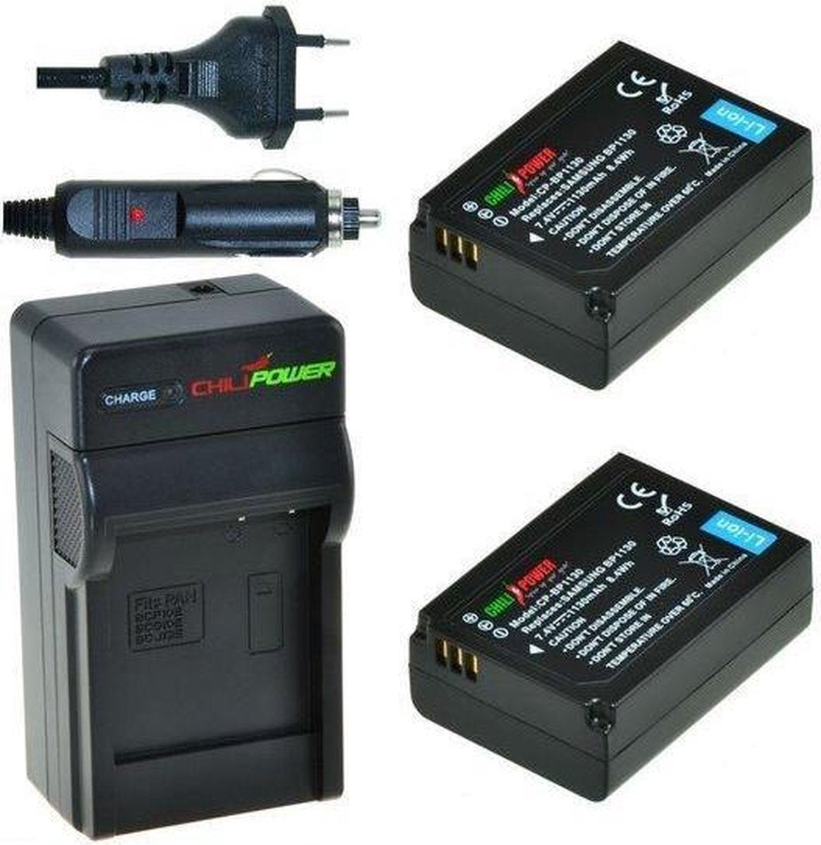 ChiliPower BP1130 Samsung Kit - Camera Batterij Set