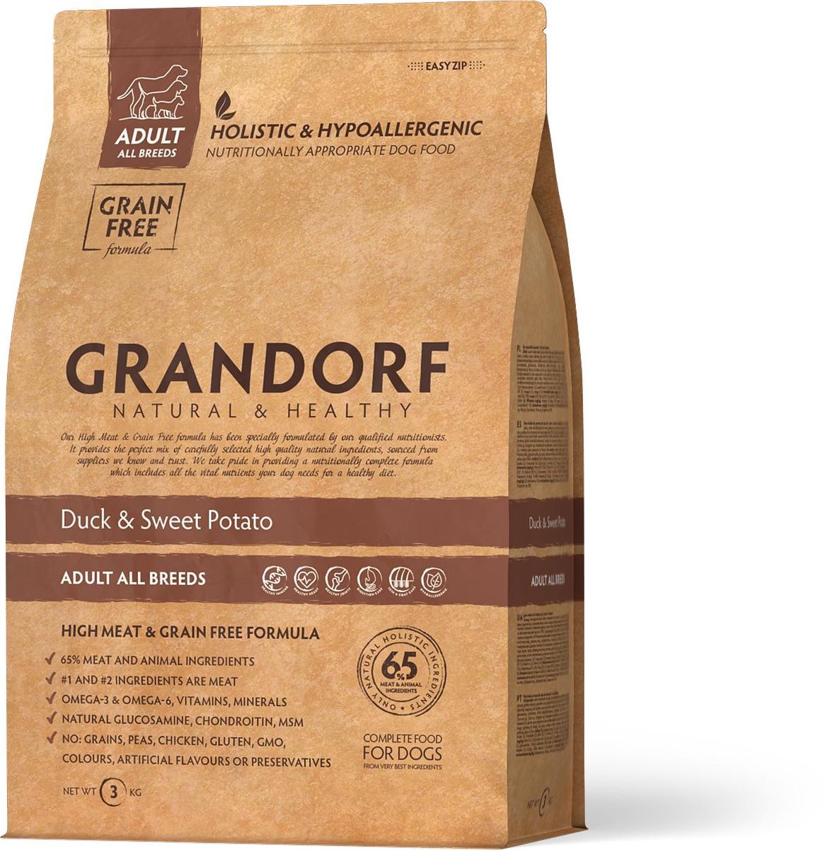 Grandorf duck & sweet potato adult all breeds 3kg