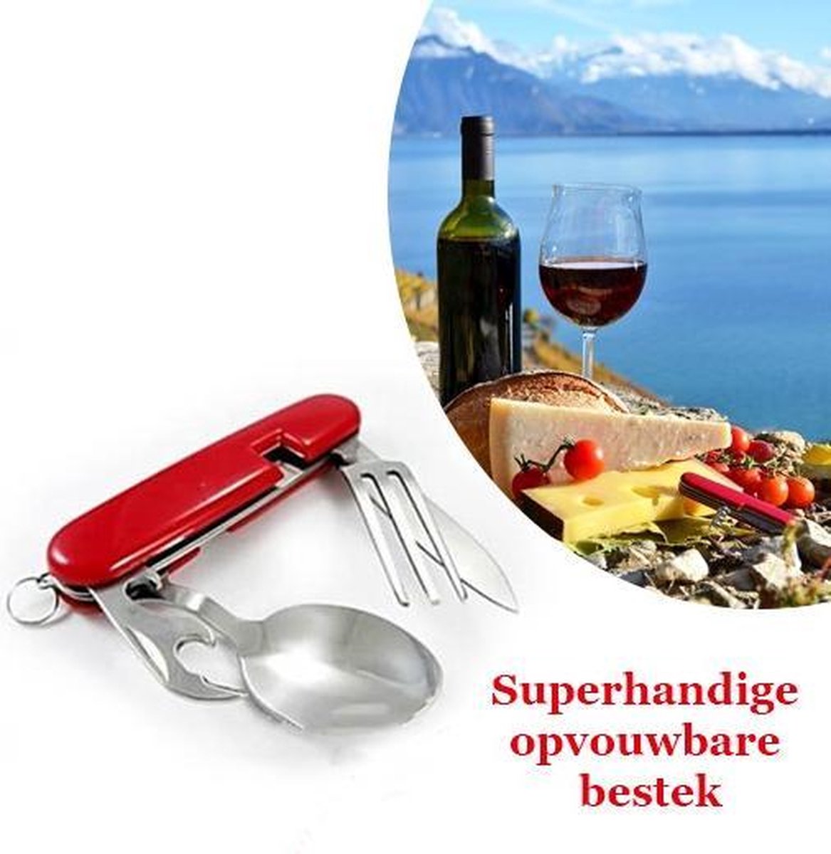 Superhandige opvouwbare bestek om overal mee te nemen  ( Per 2 stuks )