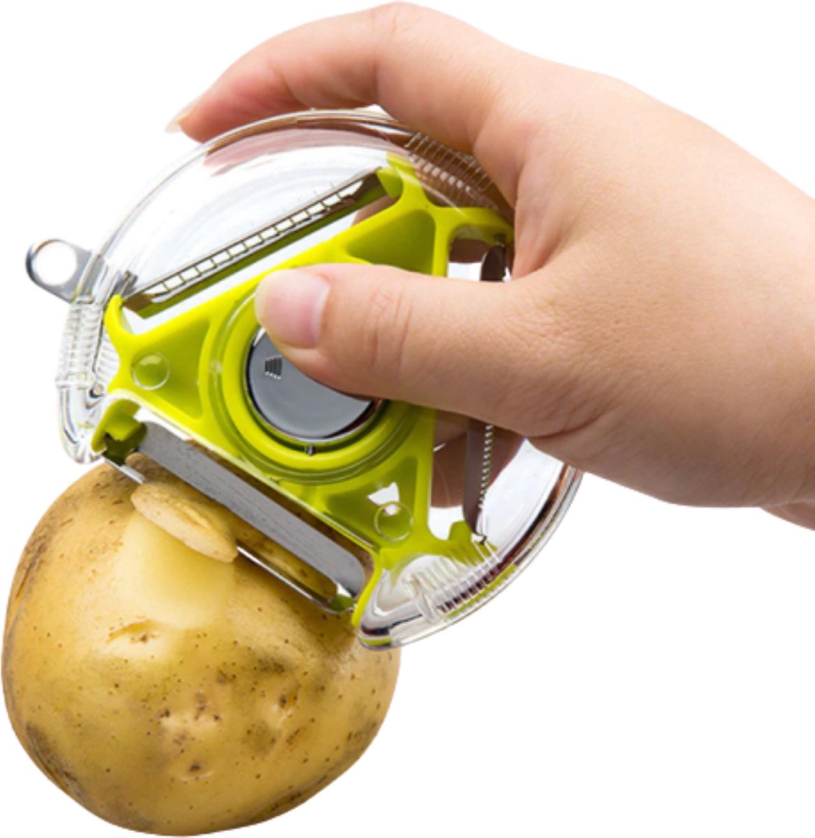 HMerch™ 3-in-1 Multifunctionele Dunschiller - Voor Aardappel / Groente / Komkommer - Dunschillers mesje - Schilmes set - Schilmesjes - Schilmesje Kartel - Aardappelschiller - Julienne Snijden - Groentesnijder - Groen