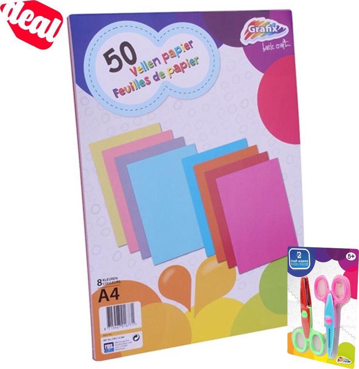 Deal Grafix A4 50 Vellen Kraftpapier Inclusief 2 Kraftscharen