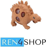 Ren4Shop© - Squishy Mesh Ball - Dinosaurussen - Knijp Dino - Bruin - Fidget Toys - Stress verlagend - Gezien op TikTok!