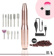 Bodyally Elektrische Nagelvijl - 11 Nagelfrees Bitjes & 106 Schuurrolletjes - Manicure / Pedicure set - met Stofkwast