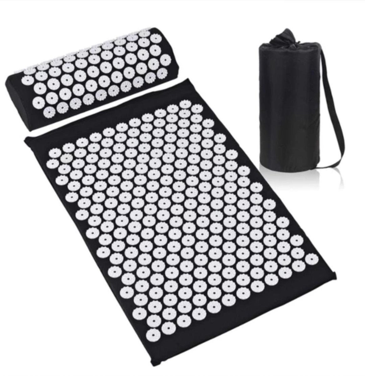 Spijkermat Acupressure mat spierontspanningsmat ontspanningsset incl. nekkussen massage bal opbergtas