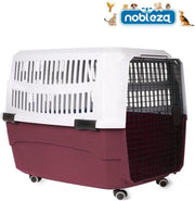 Dierenkoffer op wielen XL Rood/Grijs