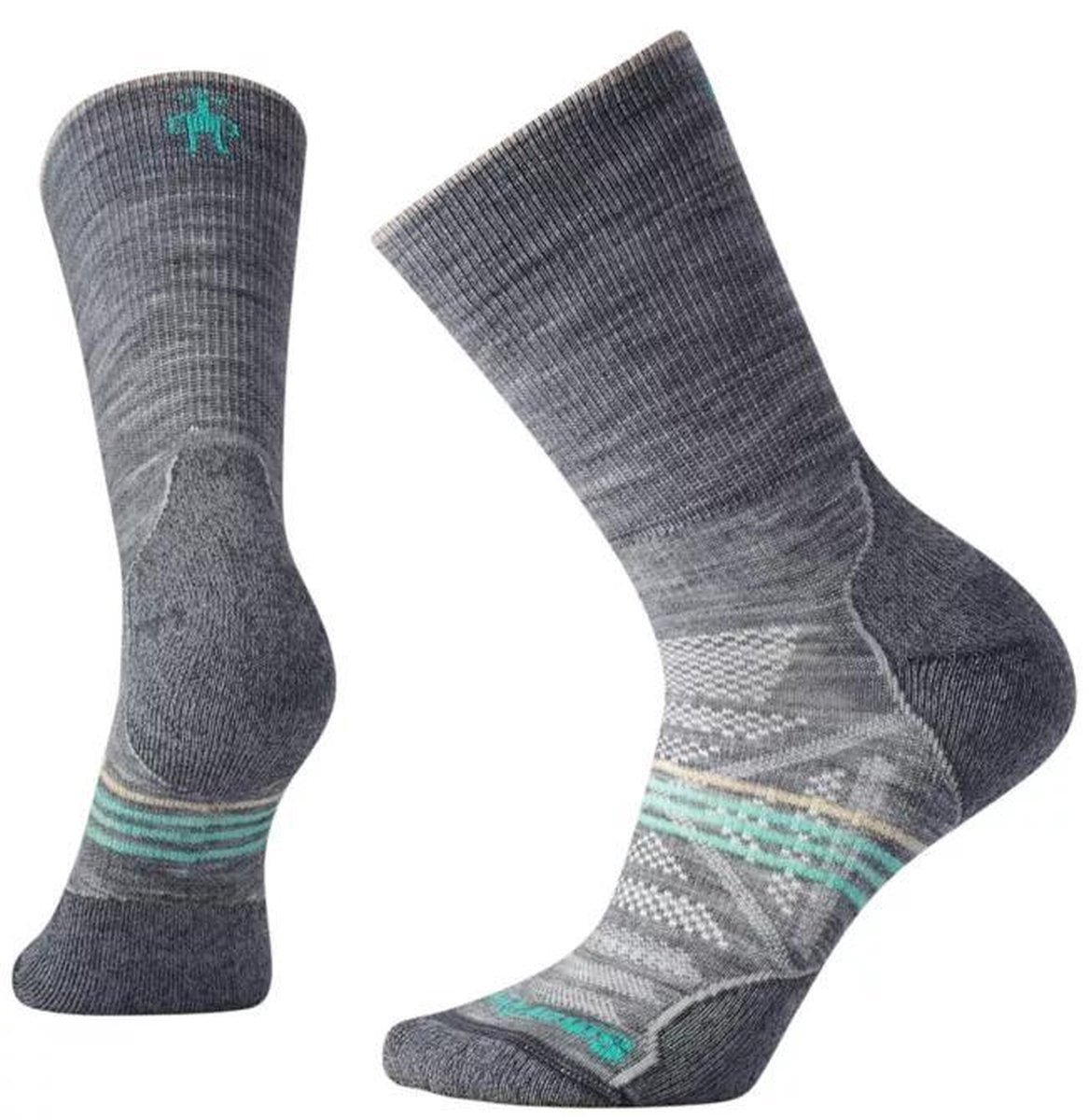 SMARTWOOL WOMEN PHD OUTDDOOR LIGHT CREW - LIGHT GRAY-1 S 34-37