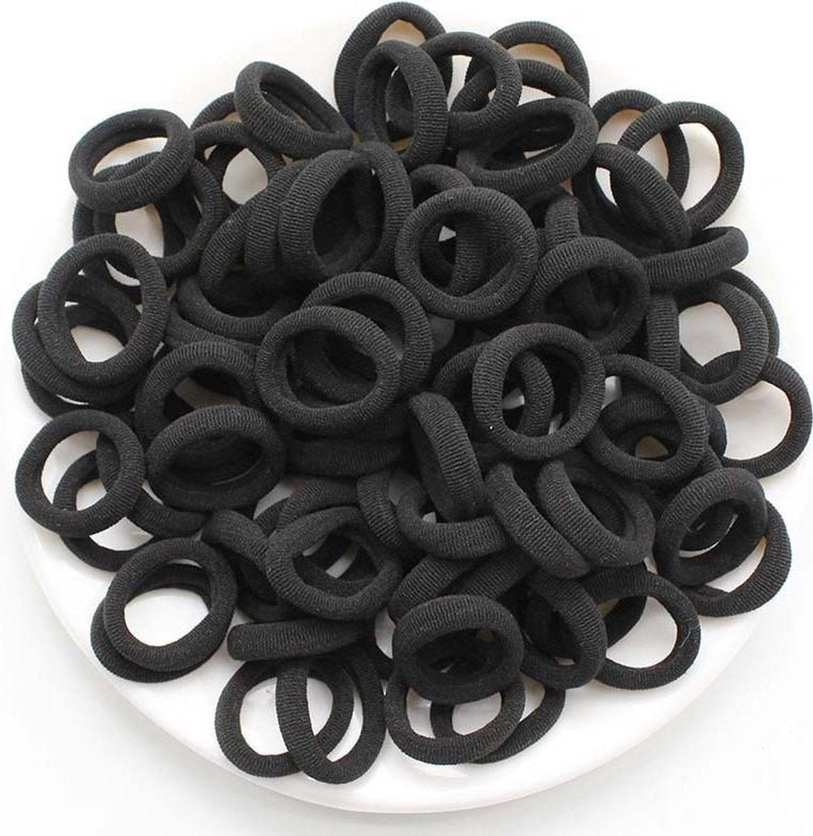 Haar Elastiekjes- Haarbanden-Voor Meisjes-Haaraccessoires- 50 Stuks-Zwart