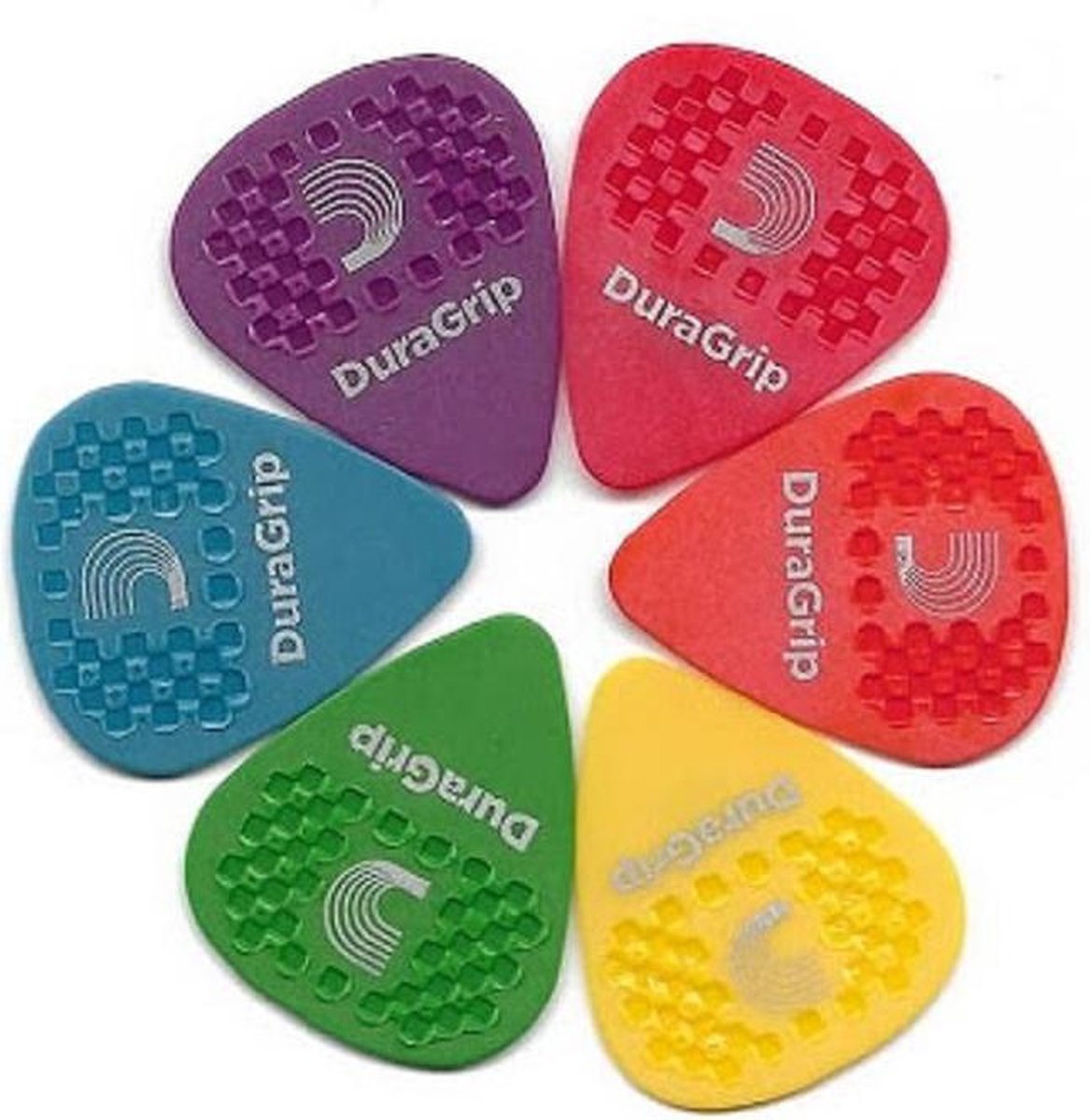 D'Addario DuraGrip Standard Pick Set 6-Pack 0.50 mm - 1.20 mm plectrum