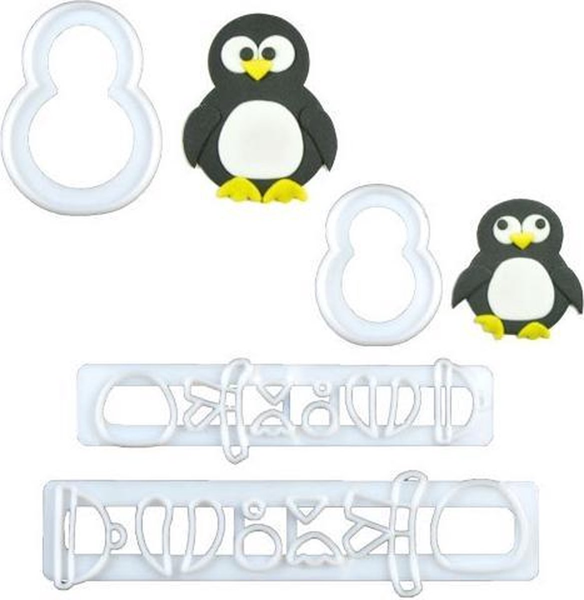 FMM Mummy & Baby Penguin Cutter Set/4