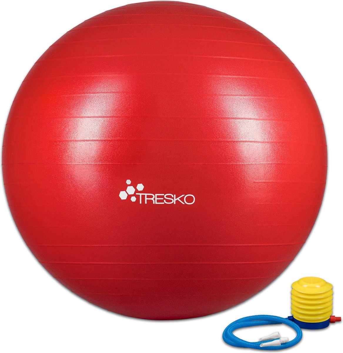 Fitnessbal met pomp - diameter 85 cm - Rood