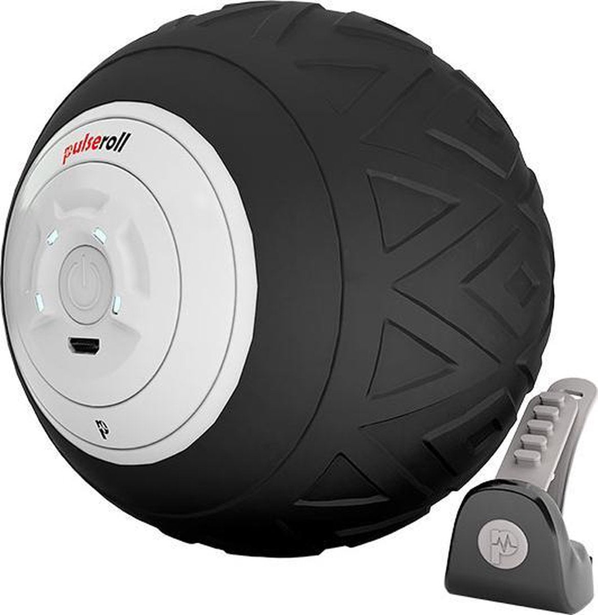 Pulseroll Vibrerende Massagebal met 4 Tril Niveaus - Zwarte Triggerpoint Bal incl. Afstandsbediening