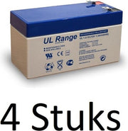 4 Stuks Ultracell Loodaccu UL 12v 1300mAh
