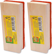 2x Krijbord wissers van hout - Ses - krijtbordwisser/schoonmaakwisser