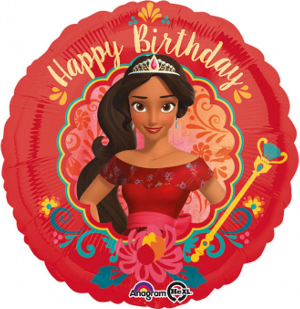 Elena Van Avalor Helium Ballon Happy Birthday 45cm leeg