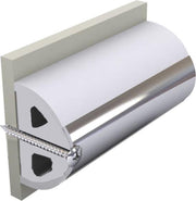 Stootlijst SET HARO5S 30 Mtr Wit met RVS Afdekrand