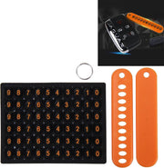 Auto Auto Universal anti-verloren sleutelhanger met rubber willekeurig telefoonnummer installatie (oranje)