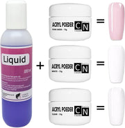 4-Delige Acryl Poeder Set /Acrylpoeder/Acryl nagels/Acryl vloeistof (Liquid) Sneldrogend