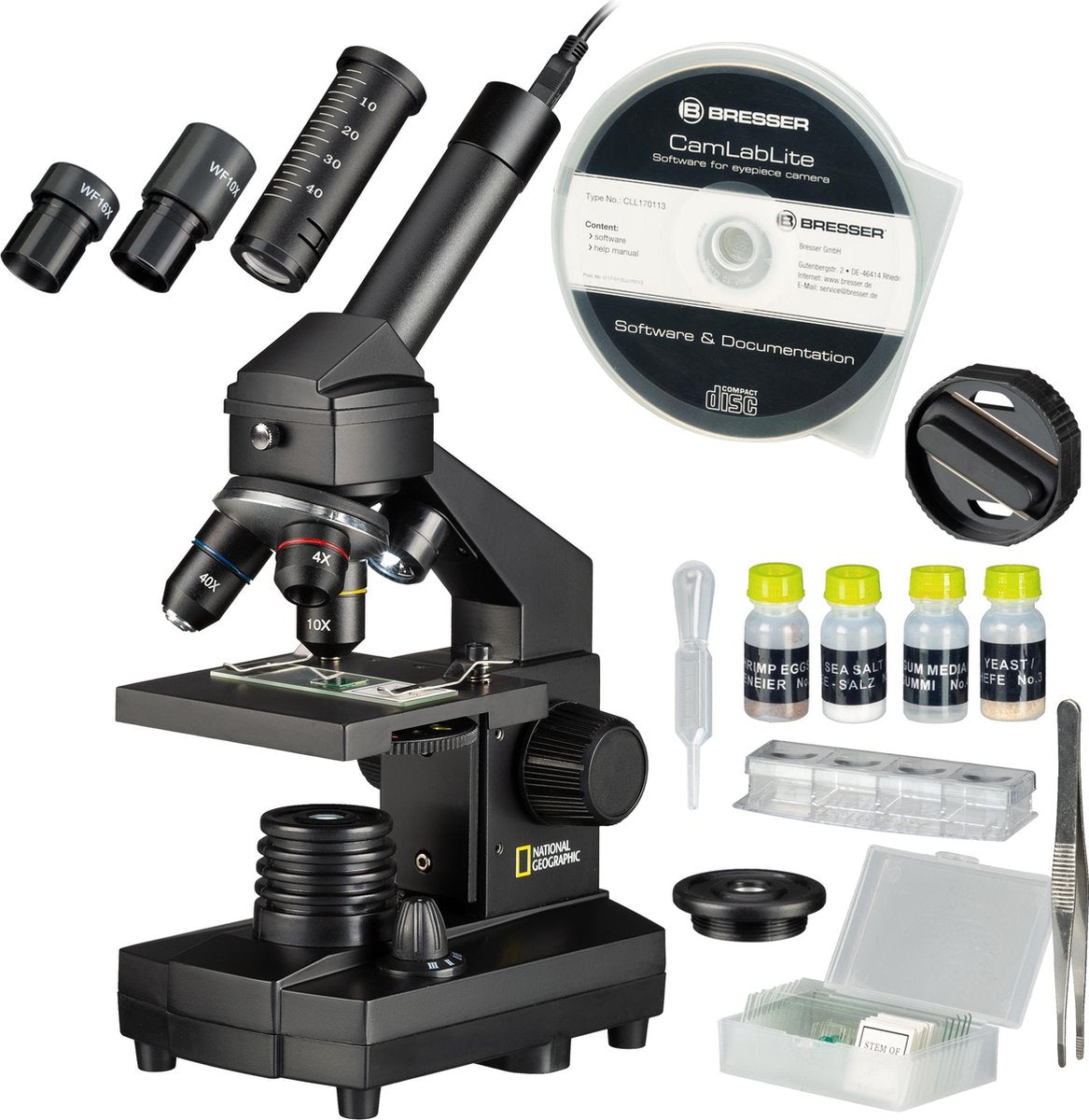 National Geographic Microscoop - Op- en Doorzicht - 40x1024x Vergroting - Incl. USB-aansluiting