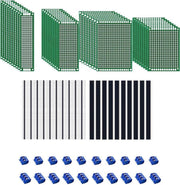 MMOBIEL 40x Breadboard Printplaat met Terminal Blocks 2 / 3 pins Male / Female Connector
