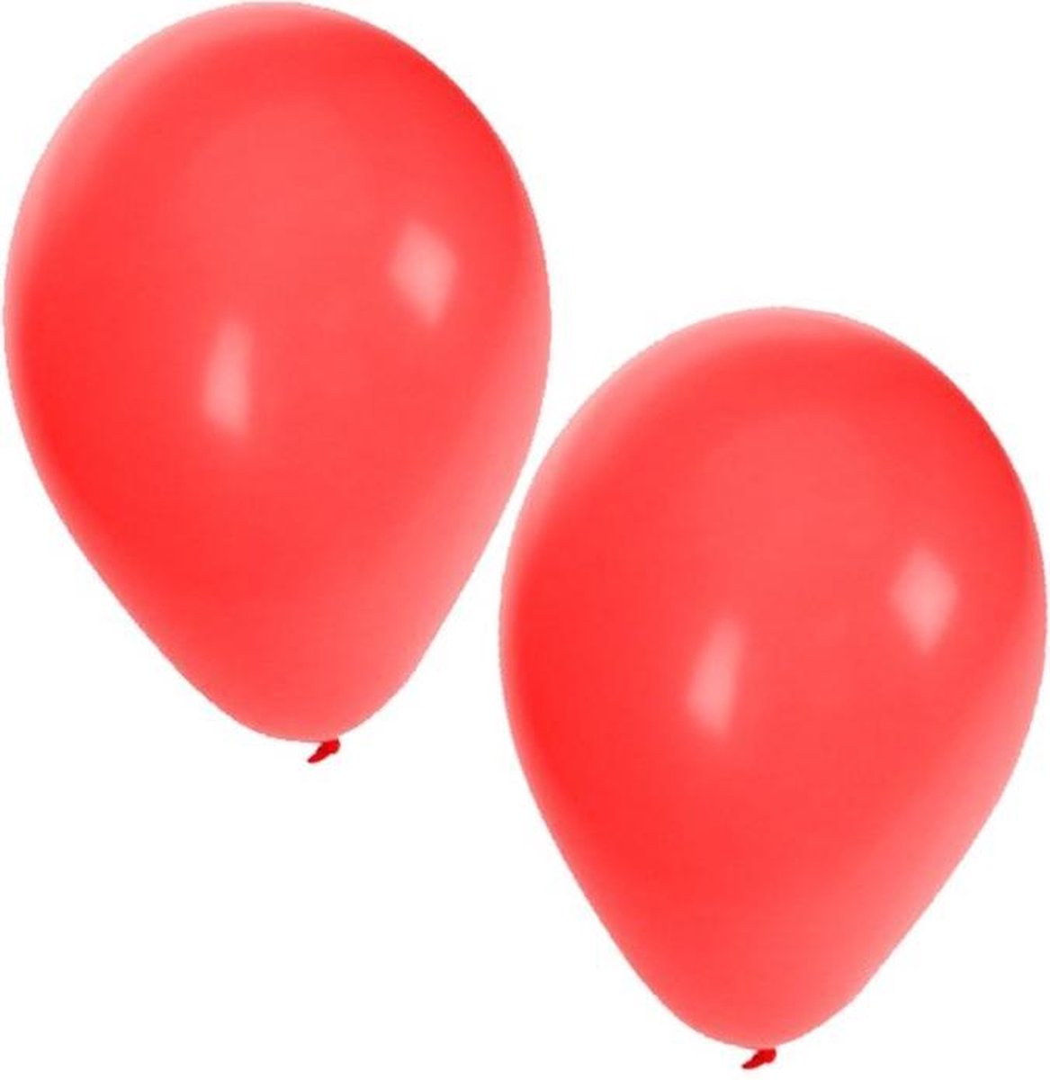 75x stuks rode party verjaardag ballonnen - 27 cm - ballon rood voor helium of lucht - Feestartikelen/versiering